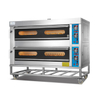 2 Decks 6 Trays Digital Display Instrument Large Glass Door Gas Oven