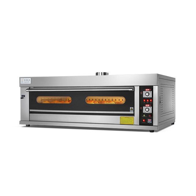 1 Deck 4 Trays Digital Display Instrument Large Glass Door Gas Oven