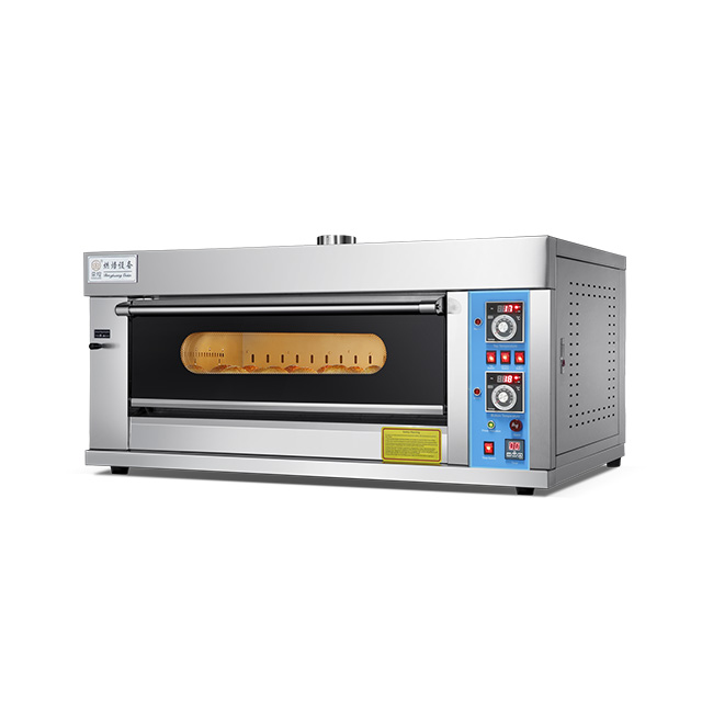 1 Deck 2 Trays Digital Display Instrument Large Glass Door Gas Oven